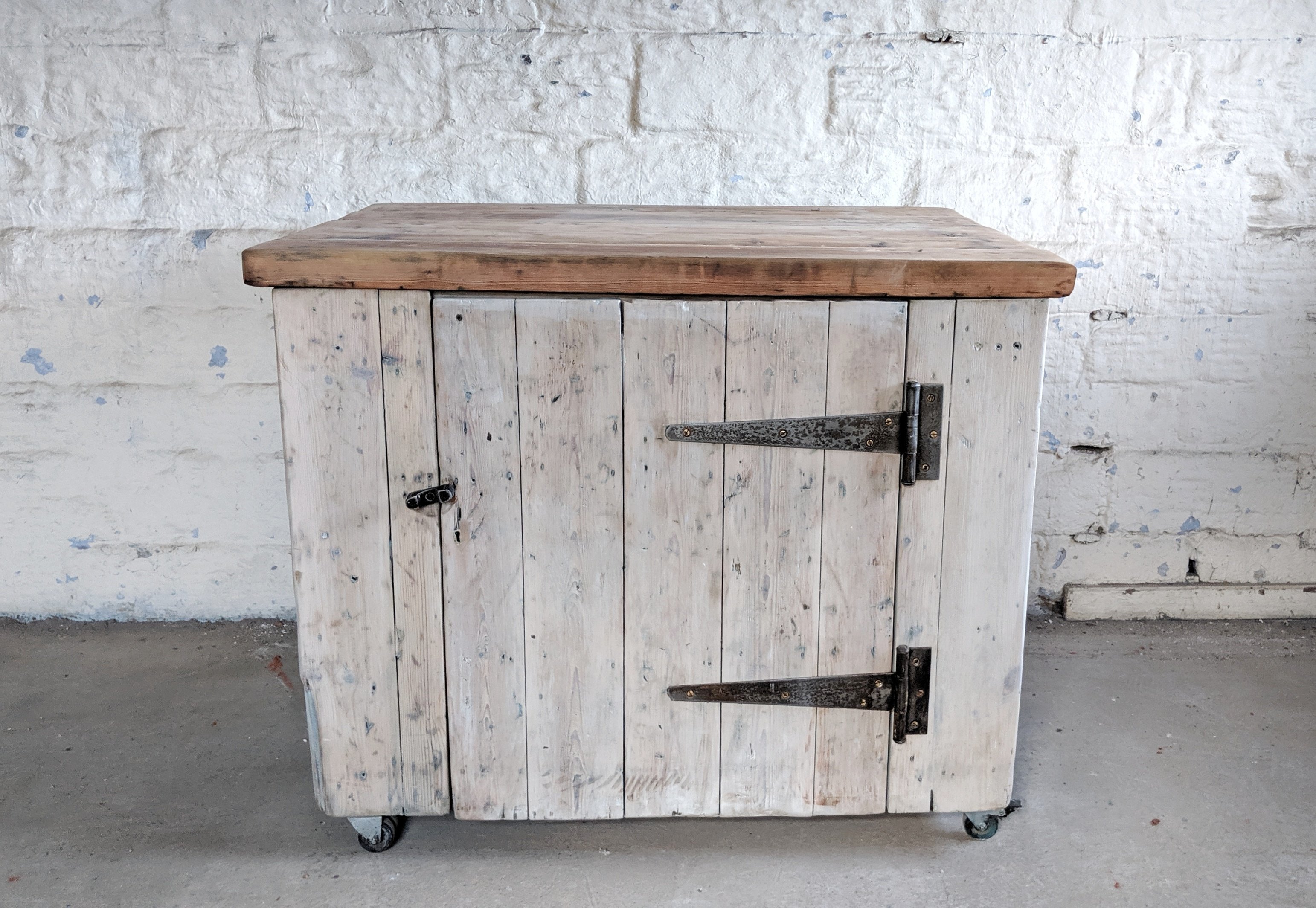 Antique Vintage Kitchen Island Unit Rustic Farmhouse Reclaimed