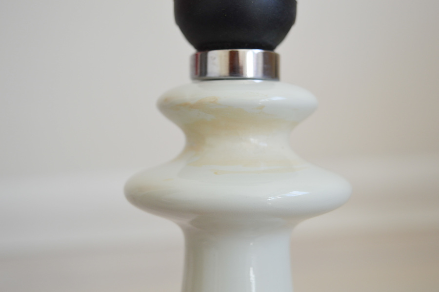 Retro Large Spindle Lamp Base White Retro Large Spindle Lamp Base White