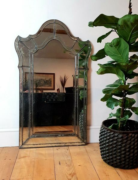 Arched Aged Glass Venetian Mirror Vinterior