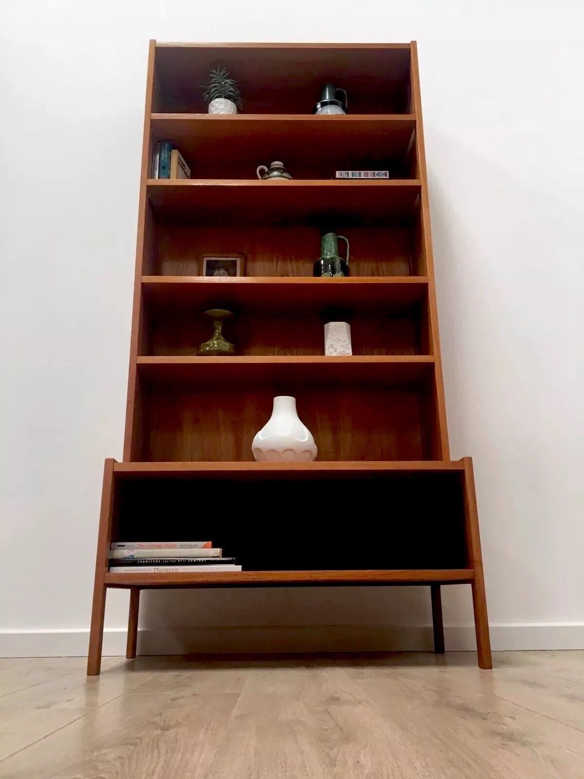 Mid Century Swedish Teak Freestanding Wall Shelving Book Case Display Unit Mid Century Swedish Teak Freestanding Wall Shelving Book Case Display Unit