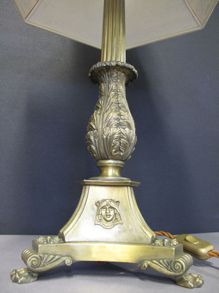 A Ormolu Lion Claw Table Lamp, Ca 1830 photo furniture