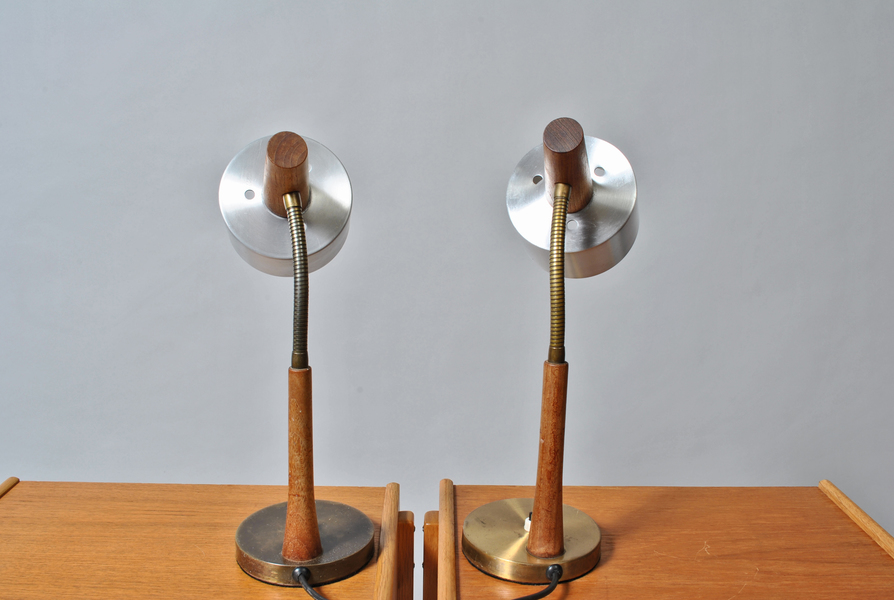 Pair Of Midcentury Danish Desk Lamps In The Style Of Jo Hammerborg For Fog&Morup photo furniture