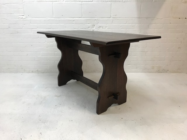 Solid English Oak Refectory Table And Four Chairs Vinterior