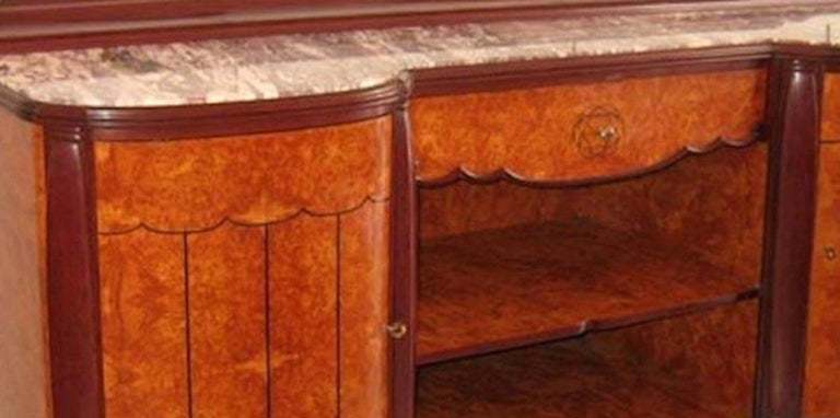 Maurice Dufrene Walnut Burl And Amaranth Wood Buffet, Circa 1925 photo Furniture