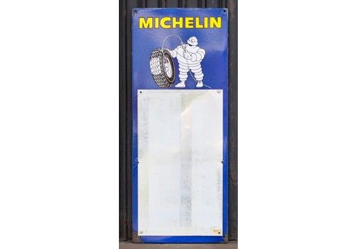 Enamel Michelin Tyre Pressure Chart