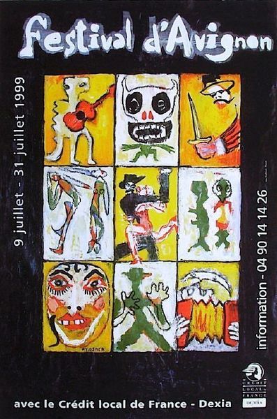 Mosner Ricardo 1999 Avignon Festival Official Poster | Mosner Ricardo