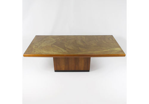 1970s Coffee Table With Etched Brasstop