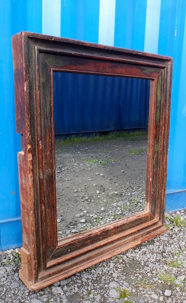 Large Antique Indian Green Shutter Frame Mirror Vinterior Large Antique Indian Green Shutter