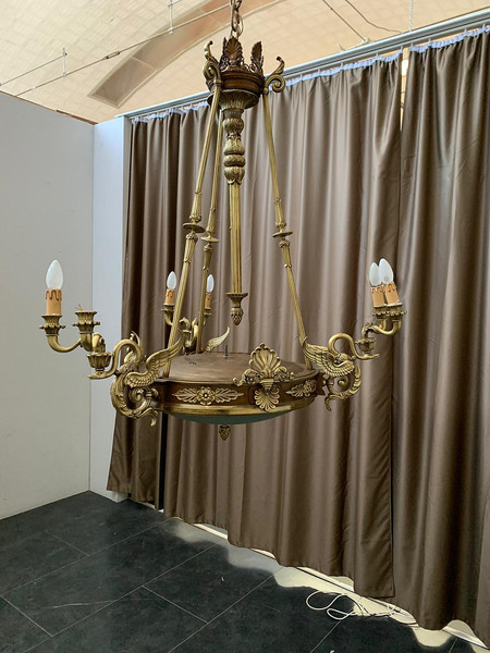 Empire Chandelier In Gilded Bronze photo furniture