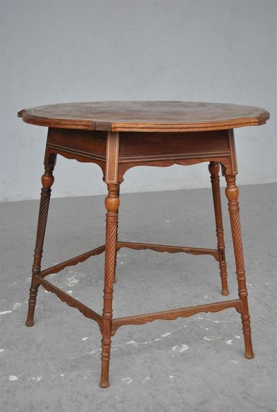 Xi Xth Century Side Table In Solid Rosewood And Inlays photo for sale