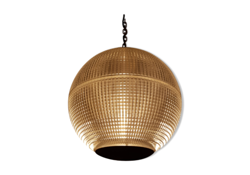 Glass Holophane Hanging By Designer Blondel Circa 1950