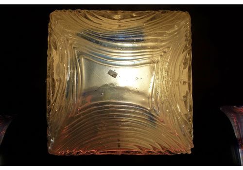 Vintage Blue Murano Glass Ceiling Lamp From Mazzega, 1970s