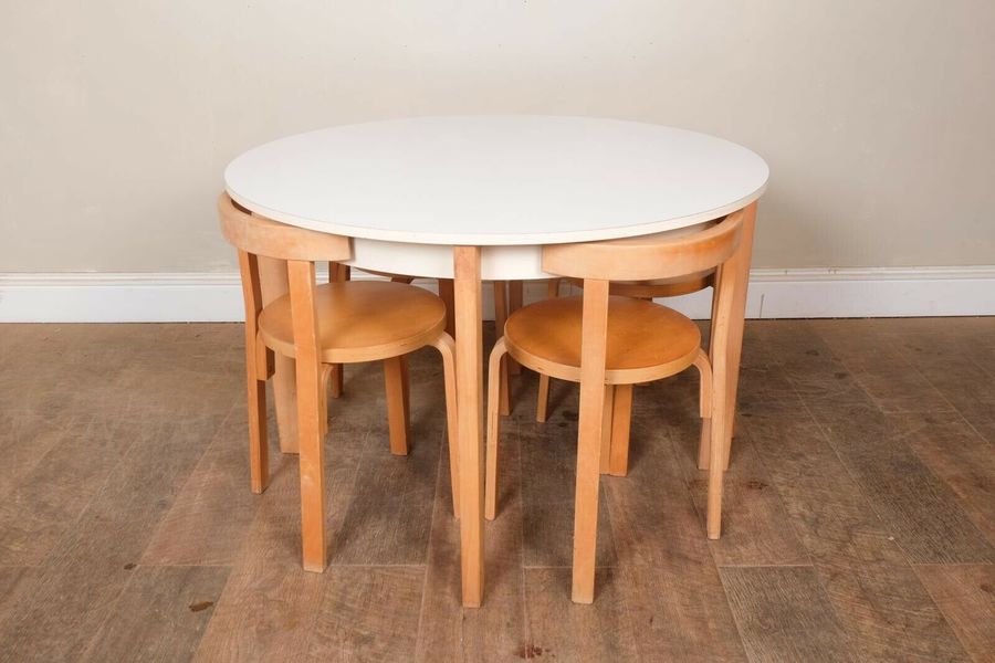 Vintage Retro Mid Century Habitat Dining Table And 4 Alvar ...
