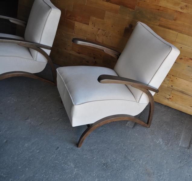 Jindrich Halabala Fully Restored And Reupholstered Lounge Chairs photo 5576.0