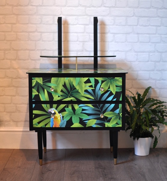Upcycled Vintage Mid Century 1950s Dressing Table Chest Of ...