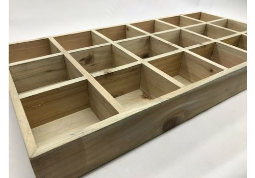 New Wooden Grided Display Box Wall Jewellery Pine Divider Trays   Printer Letter