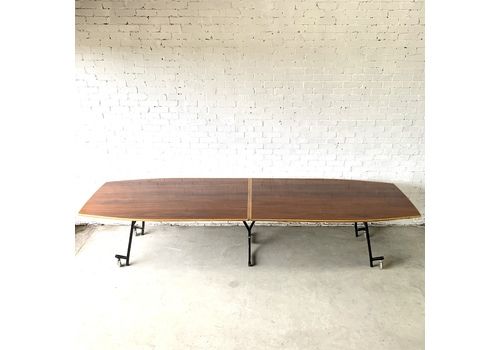 Vintage 12ft Folding Teak Banquet / Conference Table