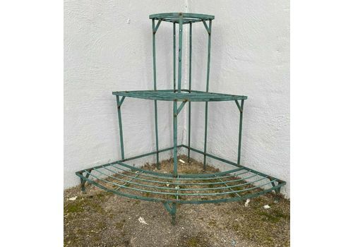 Vintage 3 Tier Corner Metal Plant Stand