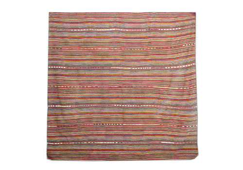 Flat Woven Antique Persian Rugs Jajim , Handmade Carpet Striped Wool Rug 187x190cm