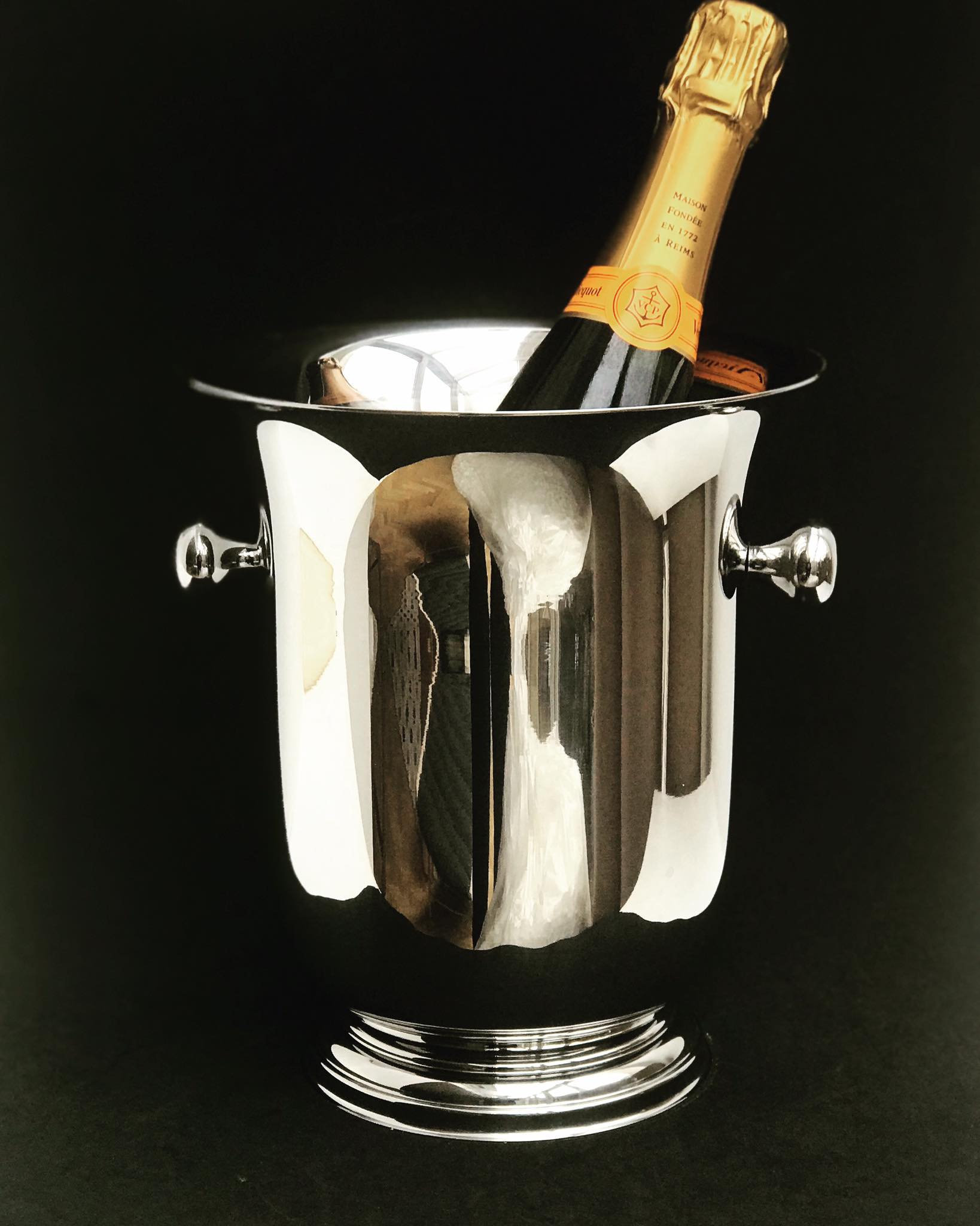 Champagne Bucket Jean Couzon France Mid Century Stainless Steel Heavy