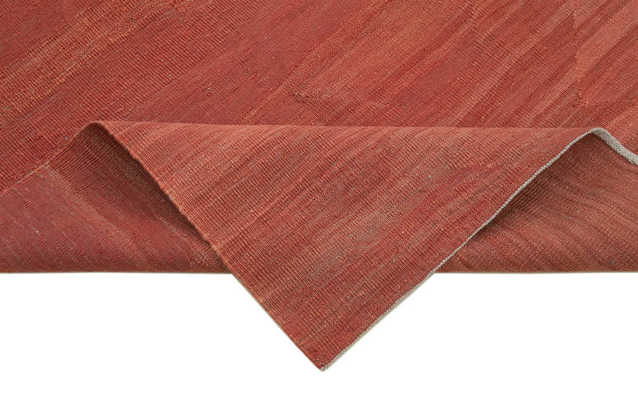Handmade Contemporary Wool Red Kilim Rug Vinterior