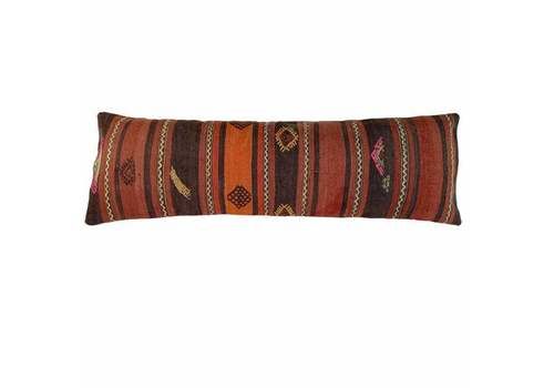 Edding Kilim Pillow, Oversize Cushion Cover, Long Bolster Kilim Pillow Cover, King Pillow Shams Long Pillows For Bed