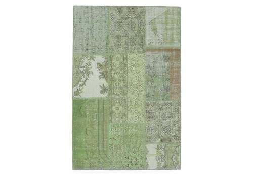 Patchwork Turkish Vintage Rug, Oushak Handmade Wool Rug, Green Custom Small Room Rugs, Farmhouse Decor, One Of A Kind, Anatolia