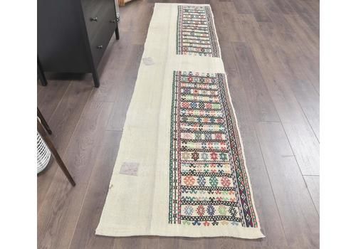 2x10 Vintage Turkish Kilim Runner Rug, Oushak Handmade Wool Flatweave, Boho Decor Rugs, Farmhouse Decor, One Of A Kind, Bohemian Carpet