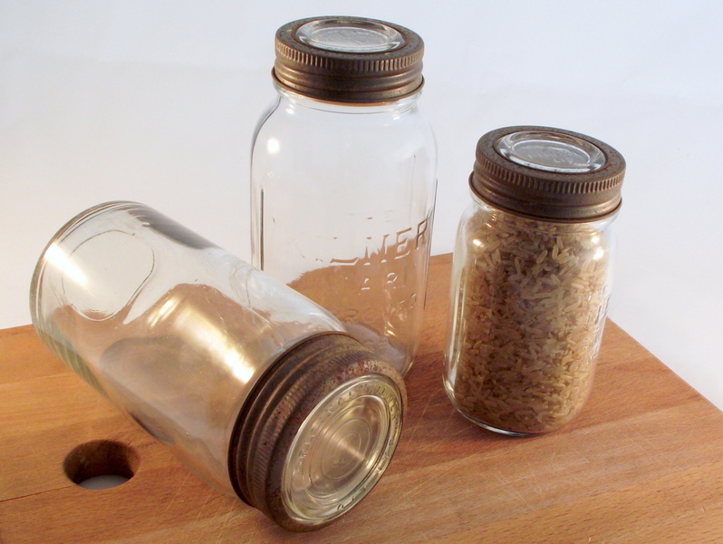 Vintage Kilner Glass Kitchen Storage Preserving Jars 1lb And 2lb
