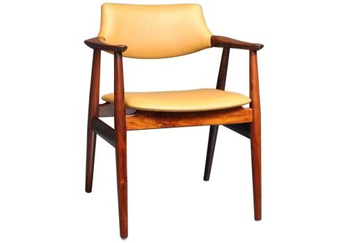 Sven Aage Eriksen Rosewood Desk Chair, New Leather Upholstery