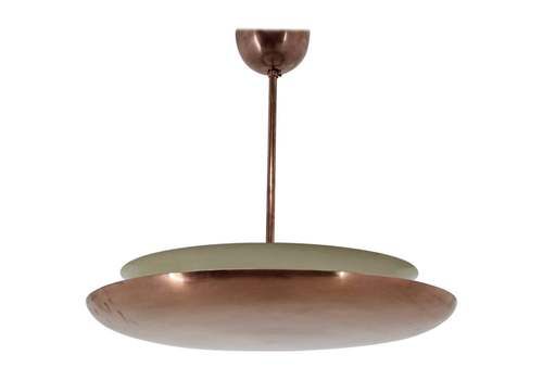 Bauhaus / Functionalism Brass Ufo Pendant, 1940s
