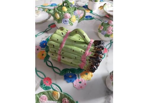 Majolica Asparagus Serving Dish