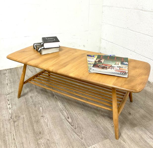 Ercol Vintage Retro Mid Century No.459 Coffee Table With Magazine Rack