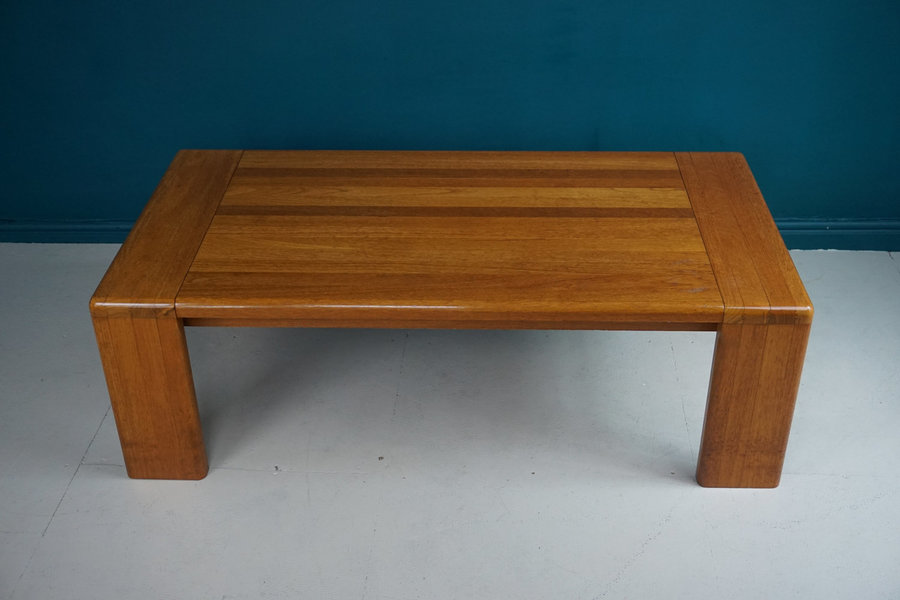 Large Solid Teak Coffee Table C.1970s Vinterior
