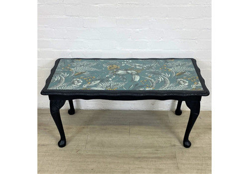 Glass Topped Coffee Table In Fusion Paint & Decoupage