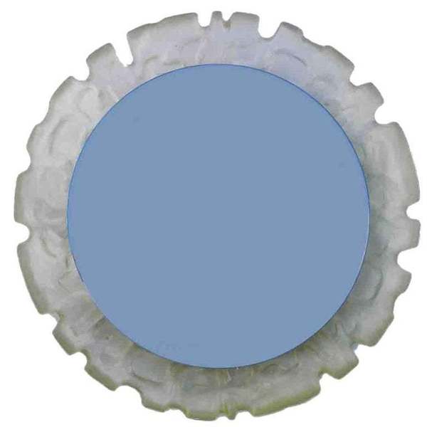Midcentury Lucite Illuminated Wall Mirror And Light By Erco German Large Round