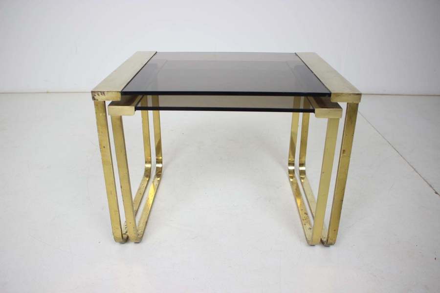 Brass Nesting Tables, 1970s, 1970s photo furniture