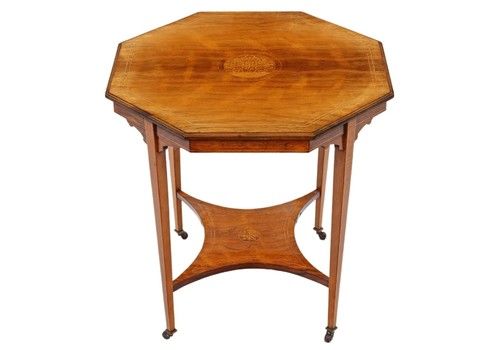 19th Century Rosewood Octagonal Centre Or Window Table Occasional Side