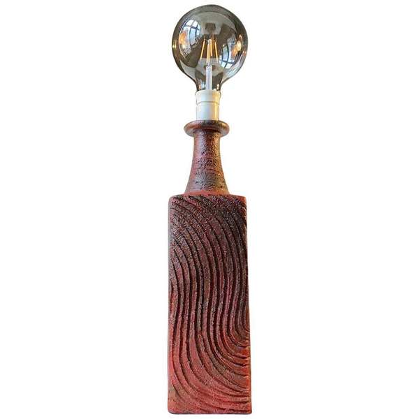 Monumental Scandinavian Stoneware Table Lamp, Ribe photo furniture