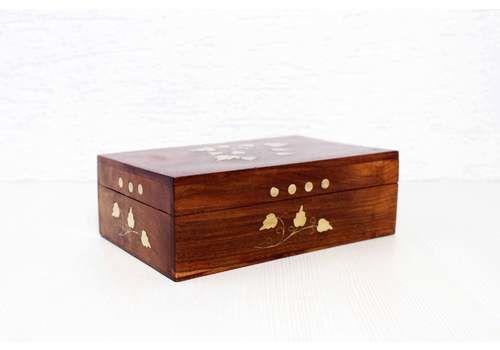 Pretty Art Nouveau Style Jewelry Wood Box