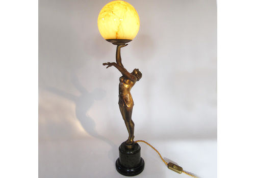 A Near Pair Of Art Deco Large Mollins Balleste Or Similar Magnificent Quality Lamp
