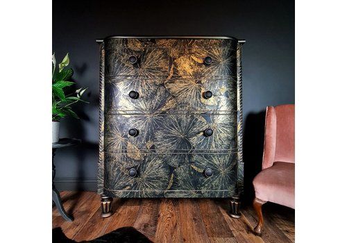 Grand Bow Fronted Victorian Restored And Restyled Chest Of Drawers. Solid Mahogany Of Grand Proportions.