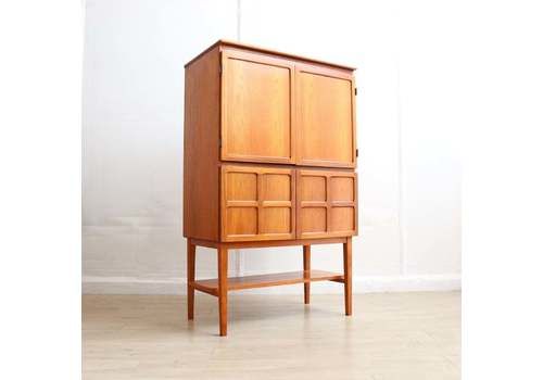 Retro Nathan Cocktail Drinks Cabinet In Teak Mid Century Stylish Funky Party Item From 1970s Refinished Condition