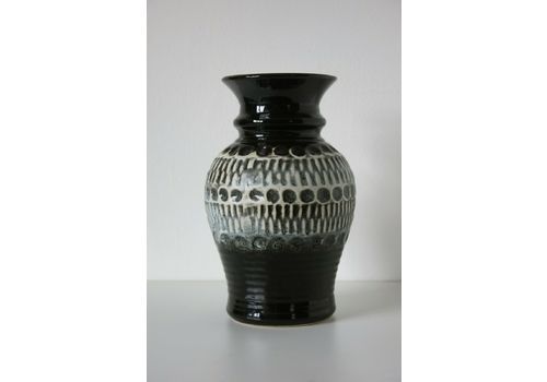 Mid Century West German Fat Lava Vase By Bay Keramik