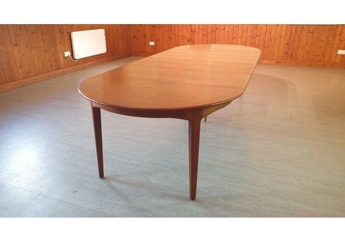 A Substantial Mid Century Danish Teak Extending Dining Table By Henning Kjaernulf For Sorø Stolefabrik