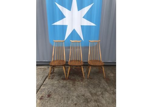 Ercol Windsor 369 Blonde Goldsmith Chairs X 3