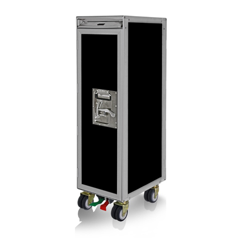 Brand New Black Airline Bar/Cart Trolley + 3 Aluminium Drawers And A