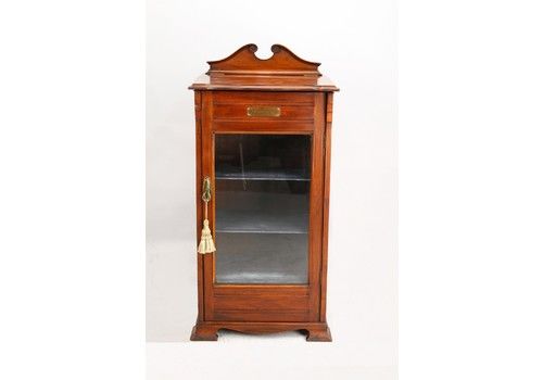 Edwardian Walnut Music Cabinet Dated 1910