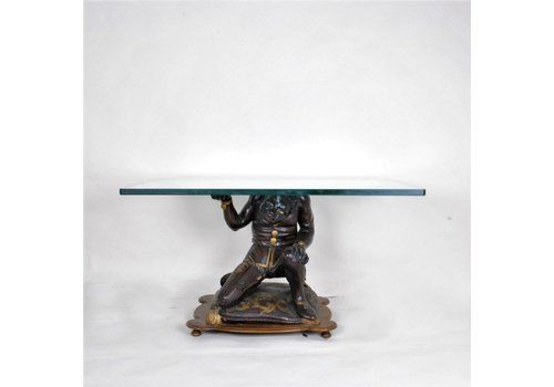 Venetian Moorish Coffee Table With Glass Top, Xixth Century