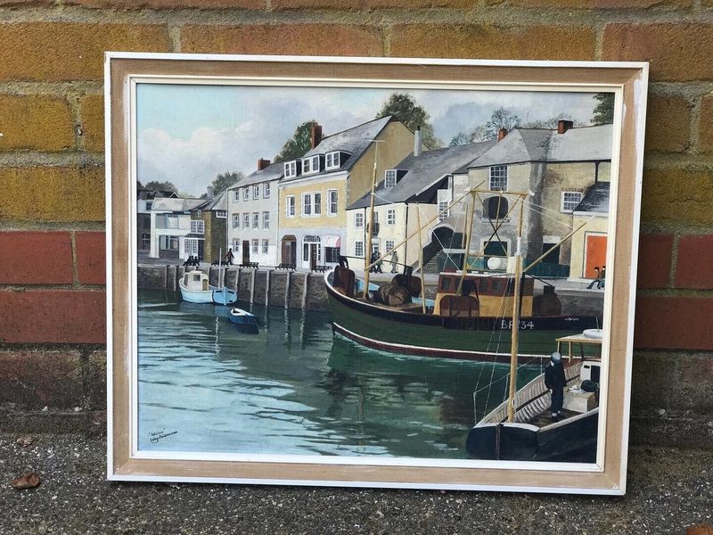 Original Painting Of Padstow By Andy Anderson Vinterior
